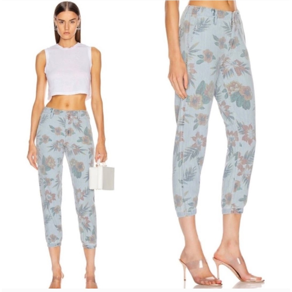 MOTHER Floral The No Zip Misfit Jeans Pants